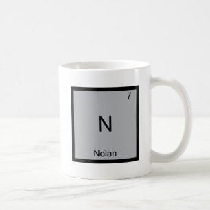 N - Nolan Roligt Kemiskt Element Symbol T-Shirt Kaffemugg