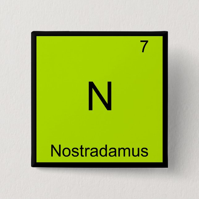 N - Nostradamus Funny Chemistry Inslag Symbol Tee Knapp (Framsida)