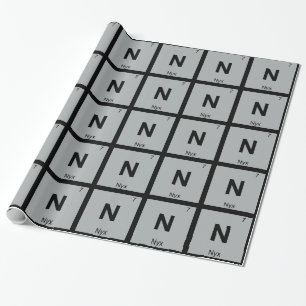 N - Nyx Grekisk kemi Periodiska systemet Symbol Presentpapper
