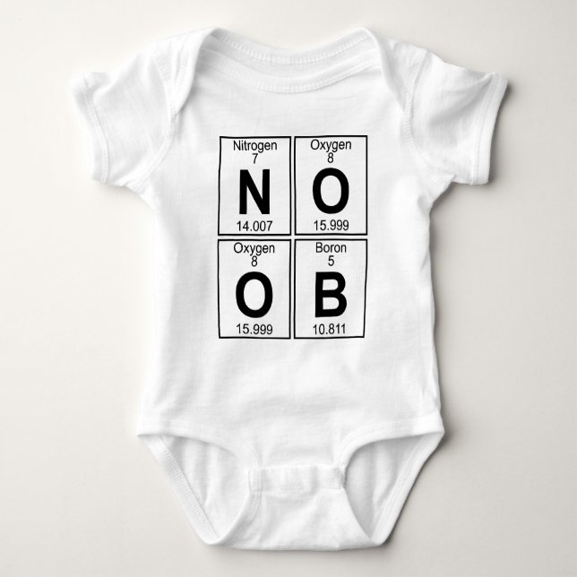 N-O-O-B (noob) - Fullt Tee Shirt (Framsida)