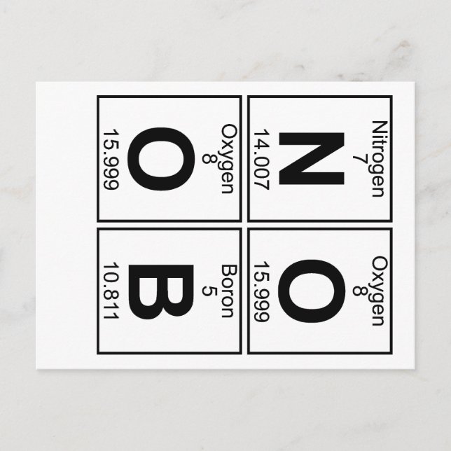 N-O-O-B (noob) - Fullt Vykort (Framsida)
