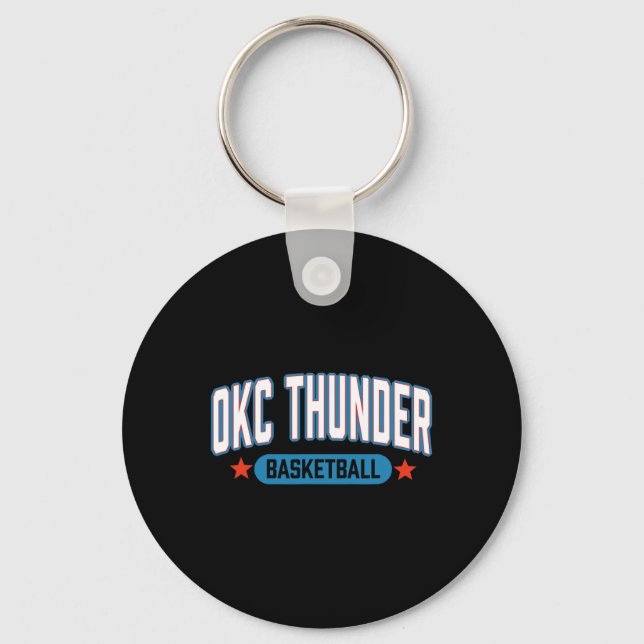 N Oklahoma City Thunder Sketll Americana  Nyckelring (Framsida)