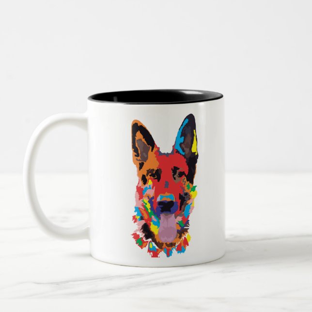 N ovćar boja Två-Tonad mugg (Vänster)