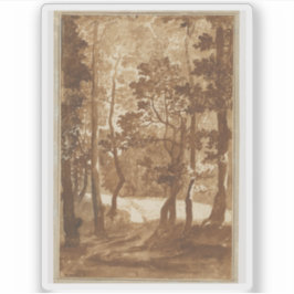 N. Poussin - A Väg som leder in i en skogsröjning Klistermärken