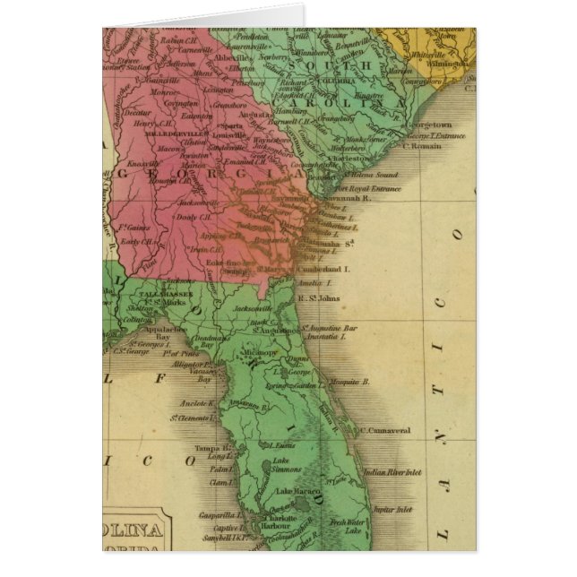 N & S Carolina 3 Hälsningskort (Framsidan)