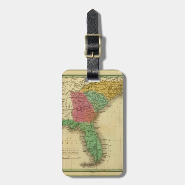 N. & S. Carolina. Bagagebricka (Vertikal Framsida)