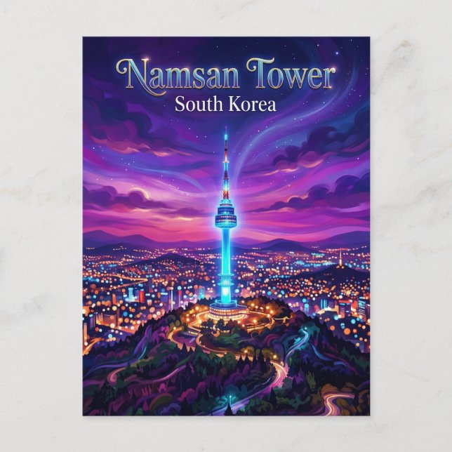 N Seoul Tower Sydkorea Vykort (Framsida)