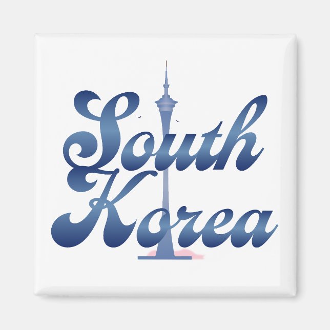 N Söul Torn Sydkorea Magnet (Framsidan)