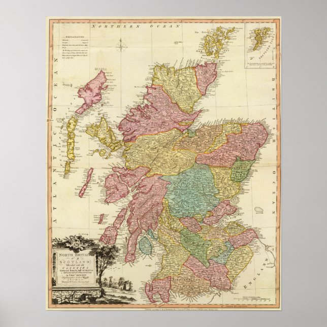 N Storbritannien, Skottland Poster (Framsidan)