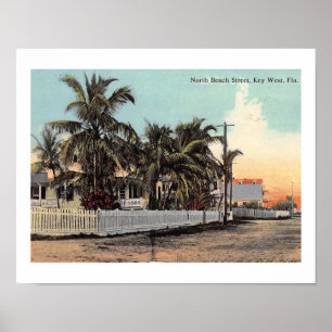 N. StrandSt., Key West, Florida vintage Poster