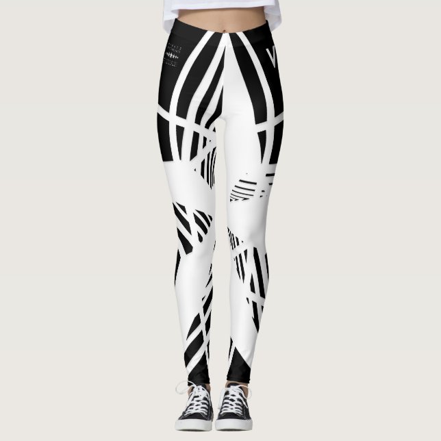 N-VII [BLK/WHT] LEGGINGS (Framsida)