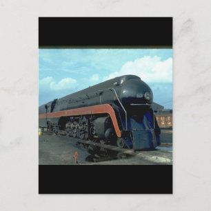 N&W 4-8-4 #611. (tåg;himlar;moln;spår;)_Tåg Vykort