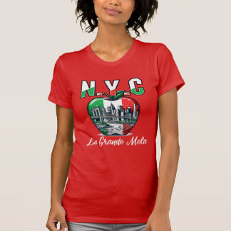 N.Y.C La Grande Mela (The Big Apple på italienska) T Shirt