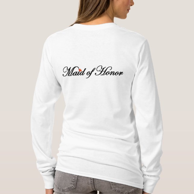 N.Y.E Maid of honor 'Day of' Hoodie T Shirt (Baksida)