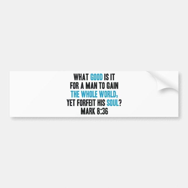 Nå den hela världen Yet förverka hans Soul. Bildekal (Framsidan)