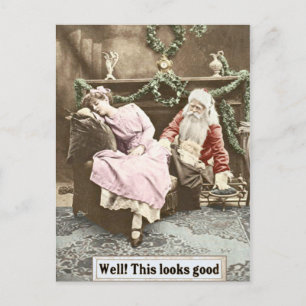 Nå! Det här ser bra ut - Creepy Santa Vykort