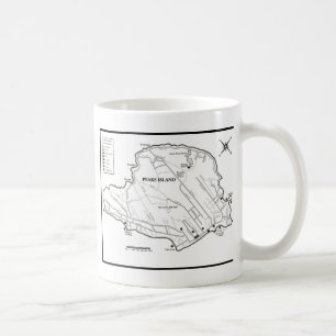Nå en höjdpunkt ön kaffemugg