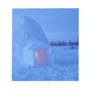 NA, Kanada, Manitoba, Churchill. Arktisk igloo Anteckningsblock