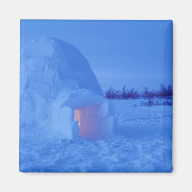 NA, Kanada, Manitoba, Churchill. Arktisk igloo Magnet (Framsidan)