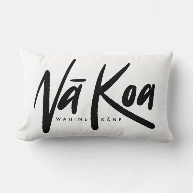 Na Koa Dekorativ kudde (Svartvit) (Framsida)