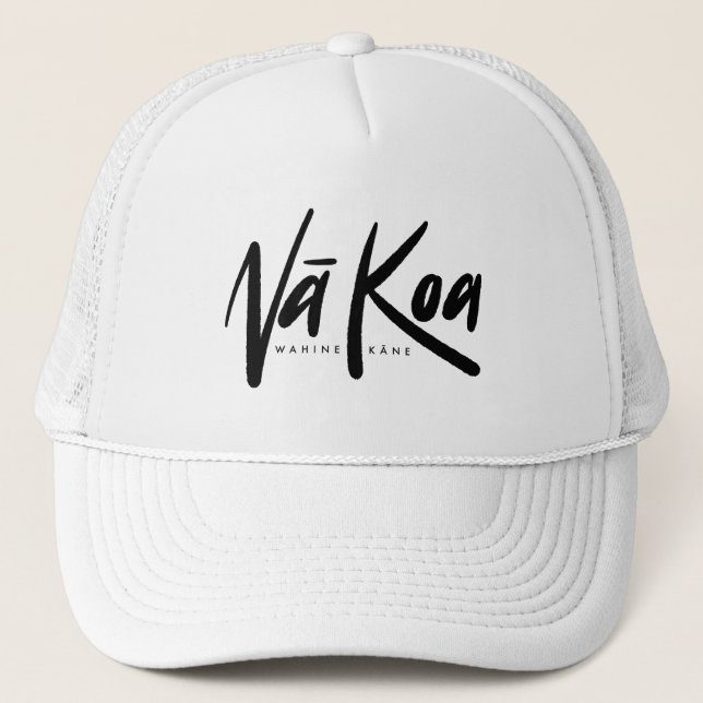 Na Koa Hat (Trucker) White Keps (Framsida)