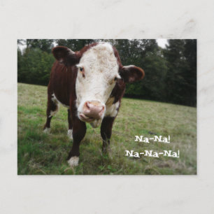 Na Na! Funny Cow stänger ut Tunga Vykort