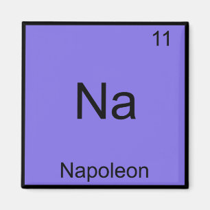 Na - Napoleon Rolig T-Shirt med Kemiskt Elementsym Magnet