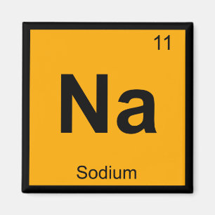 Na - Natrium kemi periodiska systemet symbol Magnet