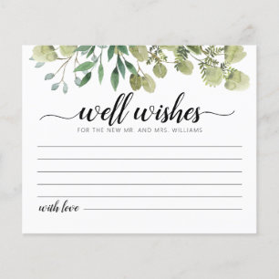 Nå Önskemål för Bride and Groom Card
