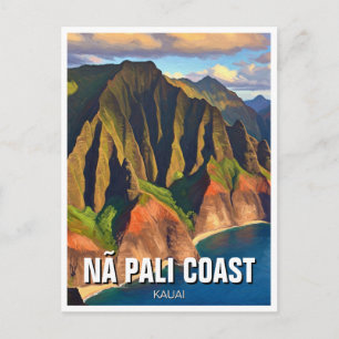 Nā Pali Kust Kauai Hawaii Resa Vykort