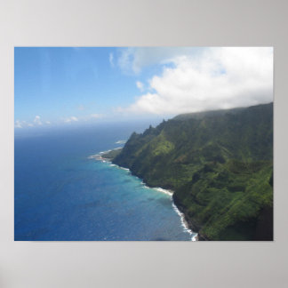 Na Pali Kusten - High Aerial Poster