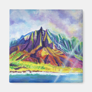 Na Pali Kusten i Kauai Hawaii Magnet