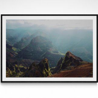 Na Pali Kusten Kauai-fotoskrivare Poster