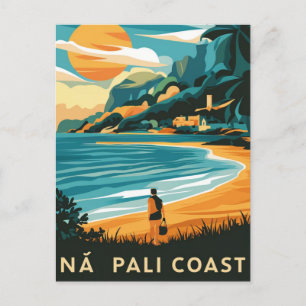 Na Pali Kusten Kauai, Hawaii Beach Vykort