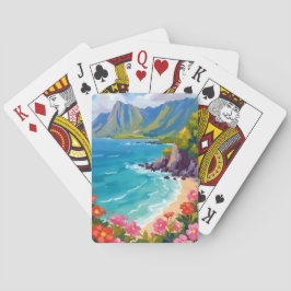 Na Pali-kusten Kauai Hawaii kustlinjemålning Casinokort