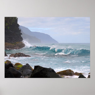 Na Pali Kusten, Kauai, Hawaii, Poster