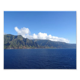 Na Pali Kusten Kauai Hawaii Stilla havet Fototryck