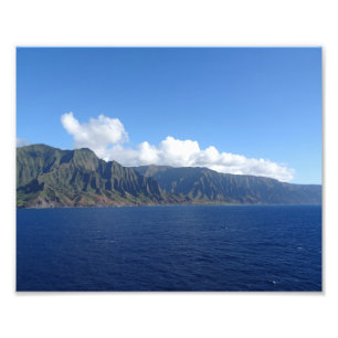 Na Pali Kusten Kauai Hawaii Stilla havet Fototryck