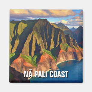 Nā Pali Kusten Kauai Hawaii Travel Magnet