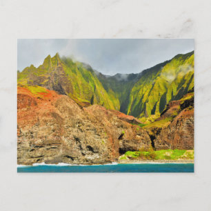 Na Pali Kusten Kauai, Hawaii Vykort