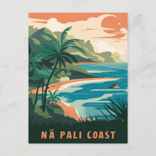 Na Pali Kusten Kauai, Hawaii Vykort