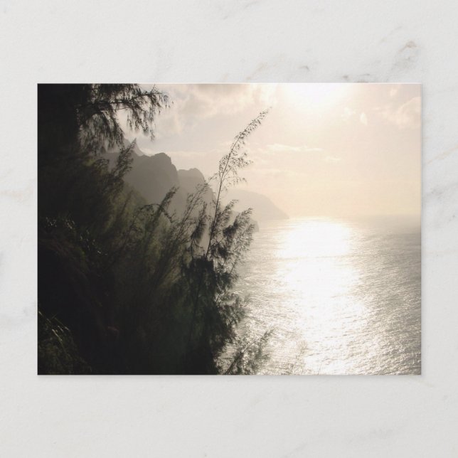 Na Pali Kusten nationalpark sol Hawaii Vykort (Framsida)