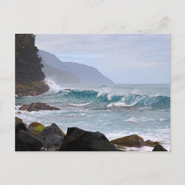 Na Pali Kusten på Kauai, Hawaii Vykort (Framsida)