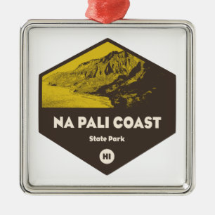 Nā Pali Kusten State Park Hawaii Julgransprydnad Metall