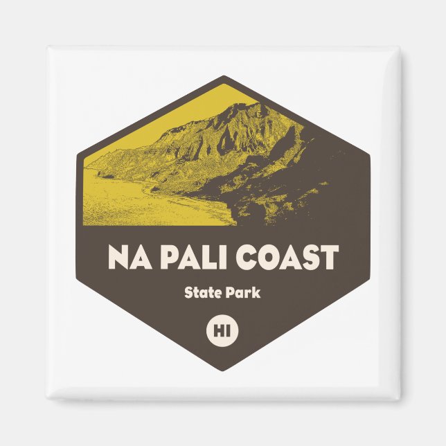 Nā Pali Kusten State Park Hawaii Magnet (Framsidan)