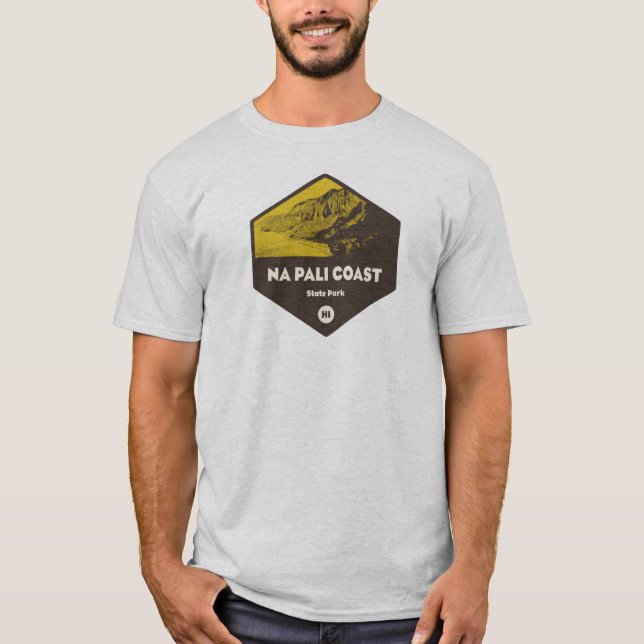 Nā Pali Kusten State Park Hawaii T Shirt (Framsida)