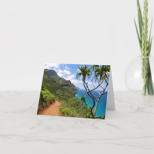 Nā Pali Kusten State Park, Kauai Card Kort (Framsida)