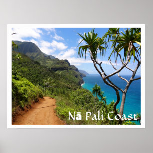 Nā Pali Kusten State Park, Kauai Poster
