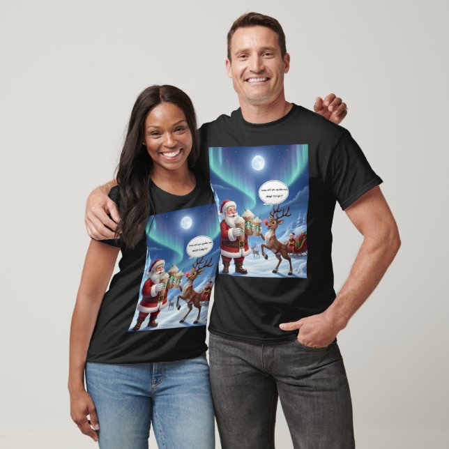 Nå Rudolph? Jul T-Shirt AI Använd (Unisex)