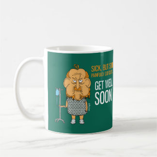 Nå snart - lustig gammal tecknad kaffemugg